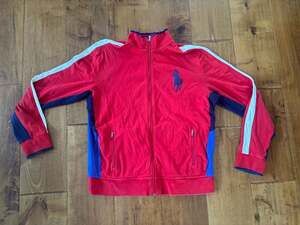 Polo Ralph Lauren Red Full-Zip Track Jacket with Big Pony Logo